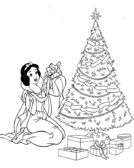 Disney Princess Christmas Coloring Pages - Part 3